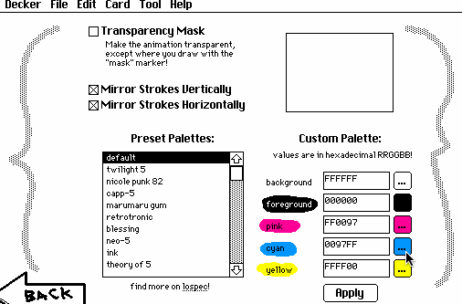 Wigglypaint v1.5 カラーピッカーのデモ